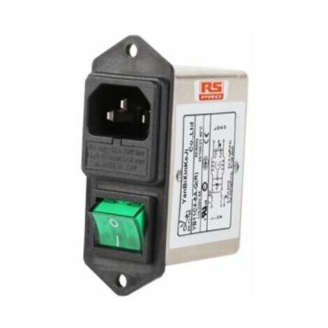 Filtre RFI RS PRO, 6A max, 2 phases, 250 V c.a. max, Montage sur châssis
