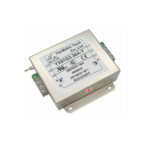 Filtre secteur RS PRO, 36A max, 3 phases, 250 V c.a. max, Montage sur châssis ( Prix pour 1 )
