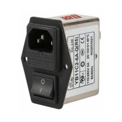 Filtre secteur RS PRO, 6A max, 2 phases, 250 V c.a. max, Montage à visser