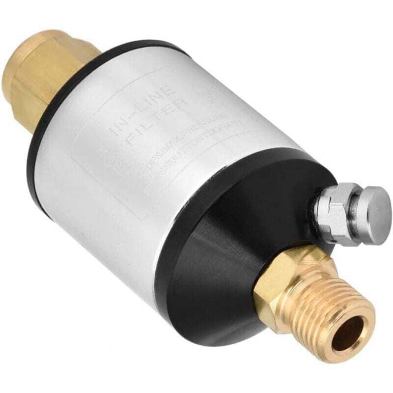 Image of Filtre Séparateur d'Eau Compresseur Air 1/4 NPT avec Vanne de Vidange pour Outils Pneumatiques