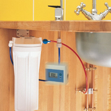 Filtre sous évier Digital – Cartouche EMX 0,45 micron – Compteur volumétrique digital – Filtration plomb, pesticides, chlore – Hydropure