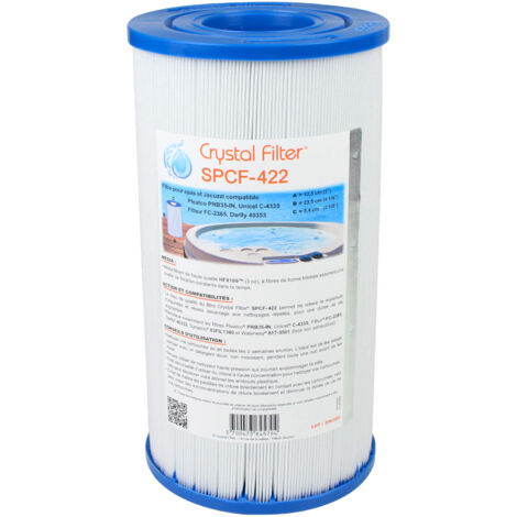 Filtre spa Crystal Filter® SPCF-422 compatible Pleatco PRB35-IN - Unicel C-4335