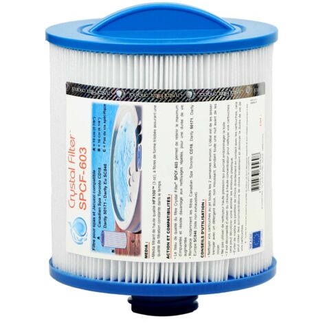 Filtre spa Crystal Filter® SPCF-603 compatible Canadian Spa Toronto CD18 - Darlly 50171/SC846
