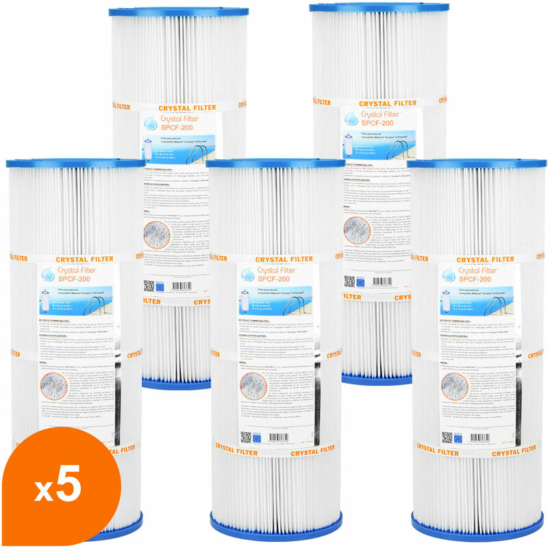 Filtre Crystal Filter SPCF-200 - Compatible Waterair® Escatop® (lot de 5)
