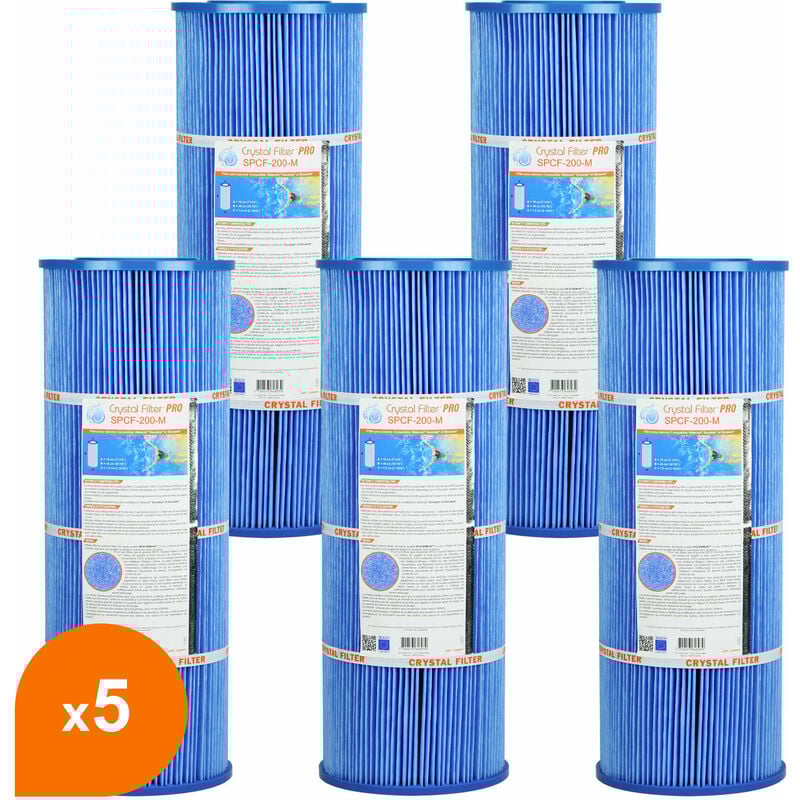 Filtre SPCF-200-M PRO Antibactérien - Crystal Filter® - Compatible Waterair® Escatop® (lot de 5)