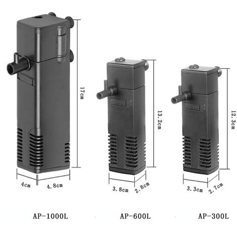 Filtre submersible pour aquarium avec filtre et pompe intégrés. - AquaForge
