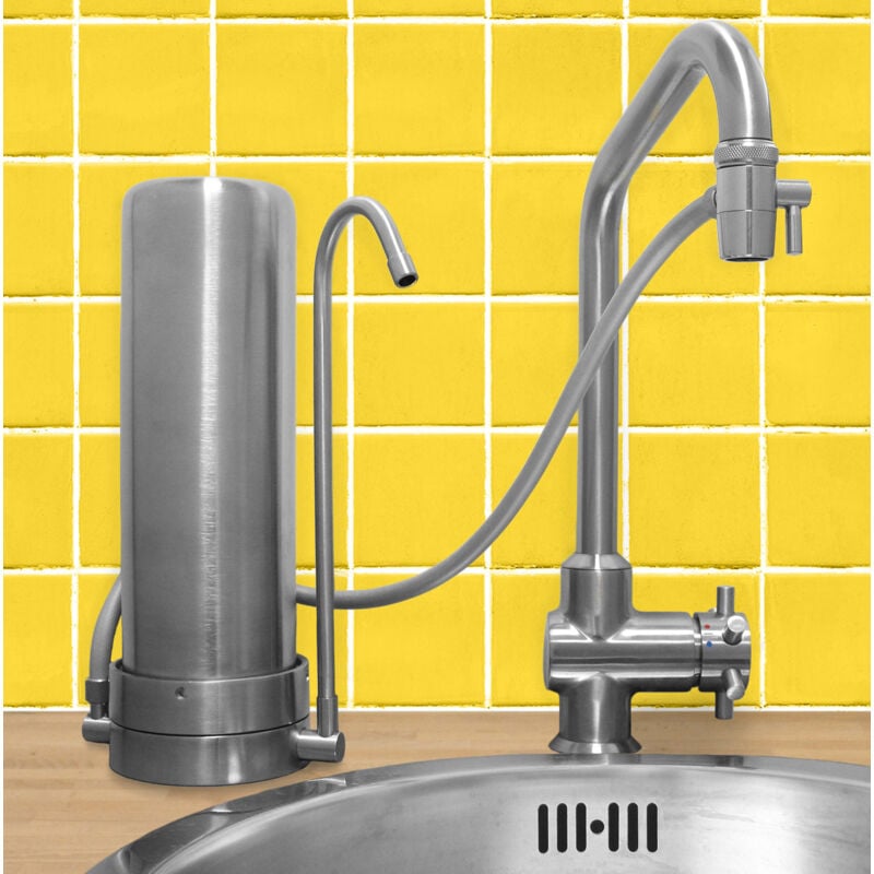 Hydropure - Filtre sur Évier inox- 100% - cartouche emx