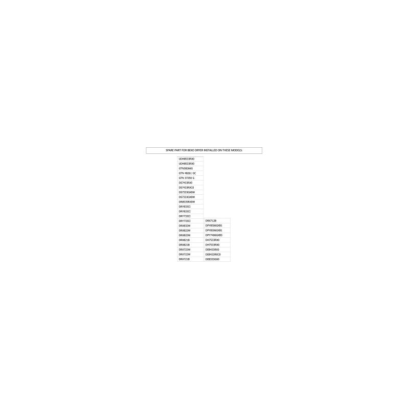 Beko - Filtre tiroir assemblé pour sèche-linge 35,2 x 18 x 8 cm 2973380100