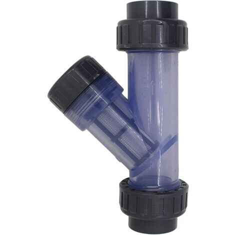 Filtre Tuyau PVC y Type 20 25 32 40 50 63mm Filtre Maille Aquarium Irrigation crépine PVC Filtre Tubulaire … (32mm Diamètre intérieur)