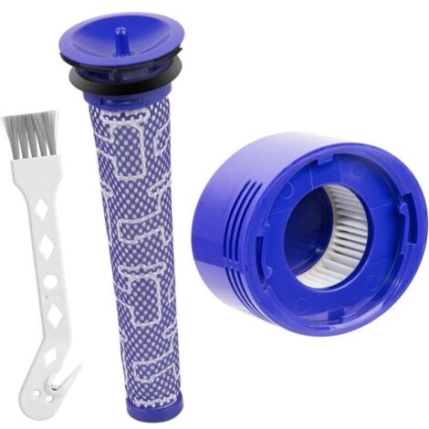 Filtre V8 pour aspirateur sans fil Dyson V8 V7 SV10 Animal Absolute Motorhead, référence DY-96566101, filtres avant et arrière DY-96747801 (deux de chaque).