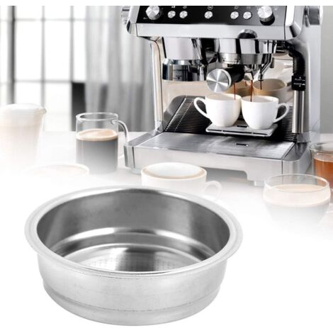 Filtres à café réutilisables, bol de crépine de filtre de Machine à café en acier inoxydable monocouche de 51 mm adapté pour DeLonghi pour bureau à domicile sans BPA