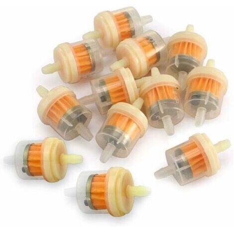 Filtres à carburant avec aimant, 12 pièces Filtres à carburant en ligne universels à essence avec aimant pour tondeuses à gazon pour motocyclette de VTT