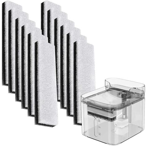 Filtres à Eau pour Animaux Compatibles avec WF020 Source de Chat, Filtre à Charbon Actif de Rechange pour Fontaine à Eau pour Chiens et Chats 12PCS par