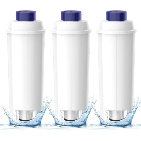 Filtres à Eau pour Machine à Café Delonghi Magnifica s, Filtre Delonghi Dinamica et Les Séries ECAM/ETAM/ESAM/BCO, Cartouche Filtrante DLSC002, Filtre Adoucir l'eau (3 Pièces)