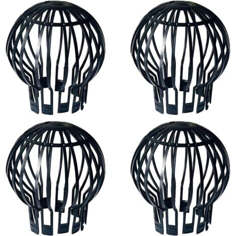 filtres à gouttière, 4 pièces , protege gouttiere, Fabriqué en plastique, durable, antirouille, drainage lisse, adapté pour gouttière, drainage de toit (noir, 5,7 x 4,9 x 1,7 pouce)
