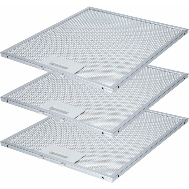 3x filtres à graisse métalliques pour hotte aspirante 305mm x 267mm. Compatible avec AEG, Whirlpool et autres.