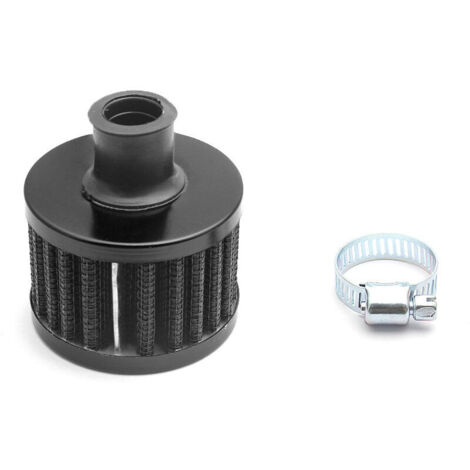 Filtres à huile à Air de moto d'interface universelle filtre d'admission d'air froid de voiture 12mm reniflard de carter de Turbo d'évent, -Vie (Noir)