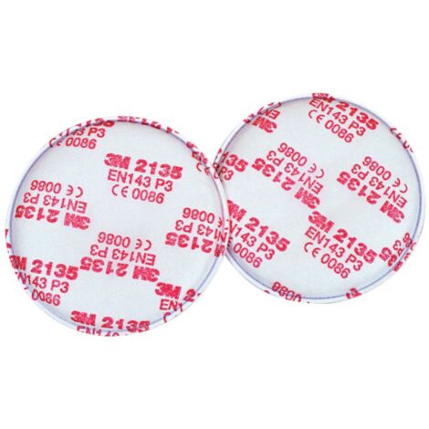 Filtres antipoussières P3R 2135 – Protection contre particules solides et liquides – Confort respiratoire – Compatible masques 3M - 7100240628