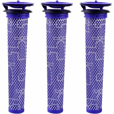 Filtres Aspirateur Compatible Dyson V8, V7, V6 Bleu Standard Lot de 3 Pièces