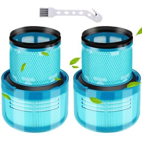 Filtres Compatible avec Dyson V6 V8 V11V12 V15 Detect Absolute, 2 Pcs Filtre de Remplacement pour Aspirateur Dysons, Bleu