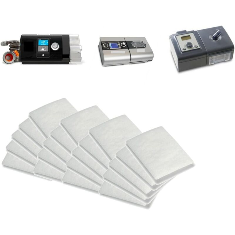 Filtres CPAP, filtres de remplacement jetables haut de gamme pour appareils CPAP ResMed AirSense 10, AirCurve 10, S9, AirStart, 50 pièces