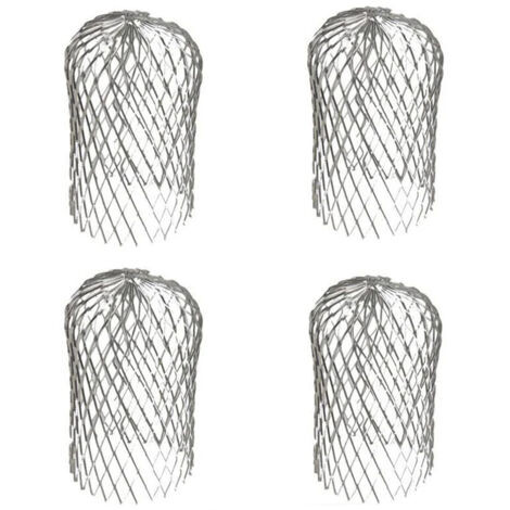 Filtres de Gouttière en Aluminium Grille Protection Gouttiere Protège-gouttières en Métal Protection Gouttiere Feuilles pour Maison, Avant-toit, Fossé, Égout 4 Pièces
