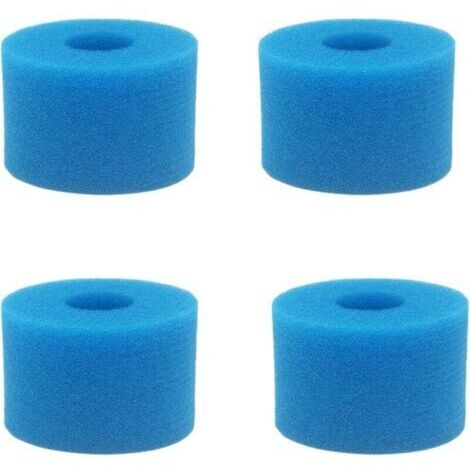 Filtres de Piscine en Mousse Filtre pour Intex Type S1 - Éponge Filtrante Type S1 - Filtre en Mousse pour Spa,Piscine - Réutilisables et Lavables (4 Pièces)