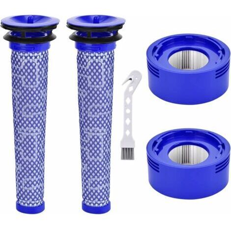 Filtres De Rechange Pour Aspirateur Dyson V7, V8 Animal Absolute Motorhead, 2 Post-Filtres Hepa Et 2 Pré-Filtres, Remplacez Les Pièces 965661-01 Et 967478-01