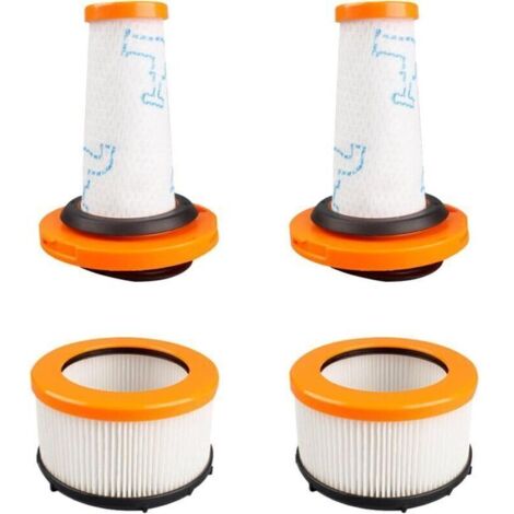 Filtres de rechange pour aspirateur Rowenta X-Force Flex 9.60 & X-Nano Essential RH20xx – 2 préfiltres + 2 filtres moteur HEPA lavables