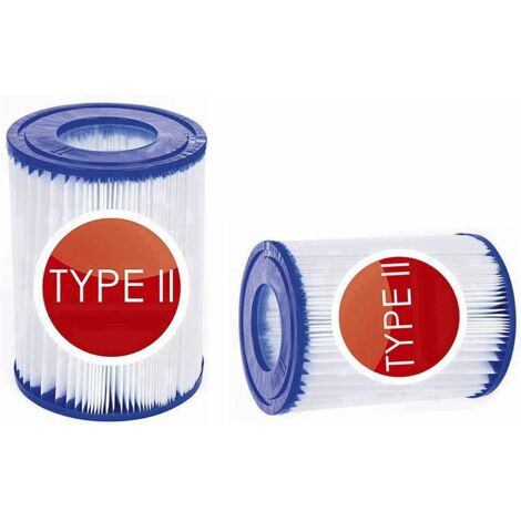 filtres de Type 2 pour Bestway 58094, Filtre de Taille 2, Convient pour Piscine Bestway Steel Pro Frame et Piscine familiale, Filtre de Piscine Gonflable (Lot de 2)