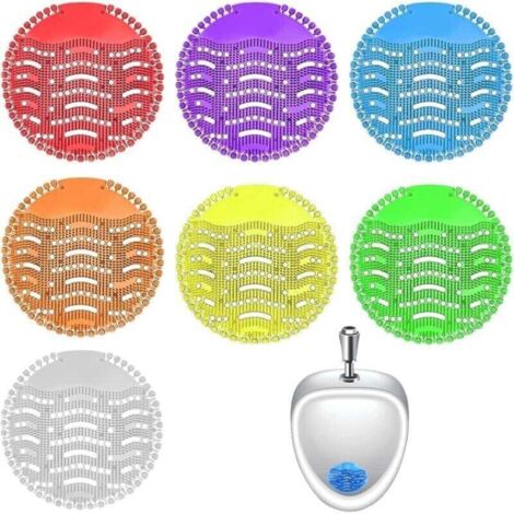 Filtres d'urinoir, lot de 7 filtres désodorisants, protection anti-odeurs et anti-éclaboussures pour toilettes (salles de bains, bureaux, stades, écoles)