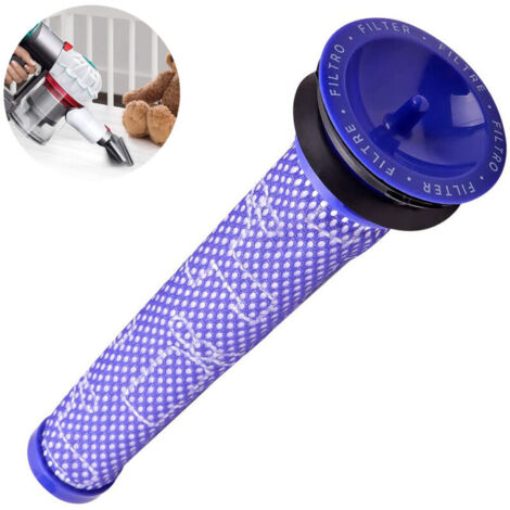 Filtres en bâton lavable compatible pour aspirateur Dyson DC58 DC59 DC61 DC62 DC74 V6 V7 V8