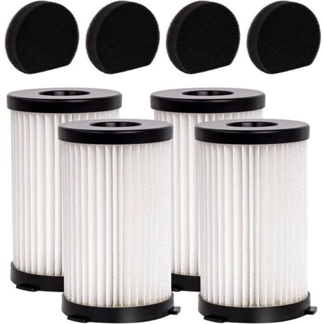 Filtres HEPA + éponge pour aspirateurs MooSoo D600/D601 et autres (lot de 4+4)