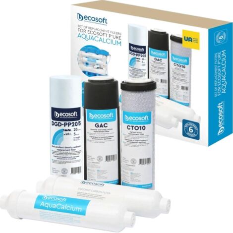 Filtres osmoseur P'URE Aquacalcium Ecosoft