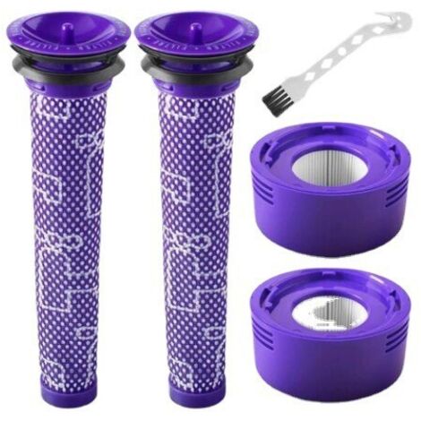 Filtres pour Aspirateur Dyson V7 V8 Animal Absolute Motorhead 2 post-filtres HEPA et 2 pré-filtres pour dyson 965661-01 et 967478-01
