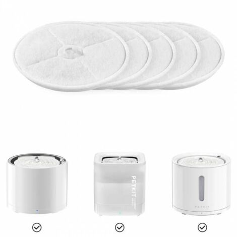 Lot De 6 Filtres éponge U Pour Fontaine à Eau Chat - Rechange Facile, Protège La Pompe, Filtration Des Poils Et Débris