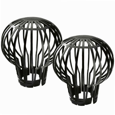 Filtres pour gouttières crapaudine – Lot de 2 – Ø 3 cm – Installation rapide sans outil – Adaptable sur gouttières de Ø 60 à 100 mm – P. Outillage