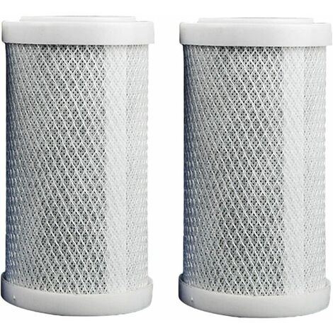 Filtres pour systmes sous viers 2 Cartouches Filtre Purification Domestique 5 Pouces, Cartouche Filtrante Charbon Actif Coquille Noix Coco Purificateur , pour Filtre Eau Osmose Inverse 5 Pouces ANEU