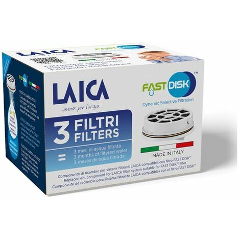Bottiglia filtrante GlaSSmart™ + 3 filtri FAST DISK™ LAICA