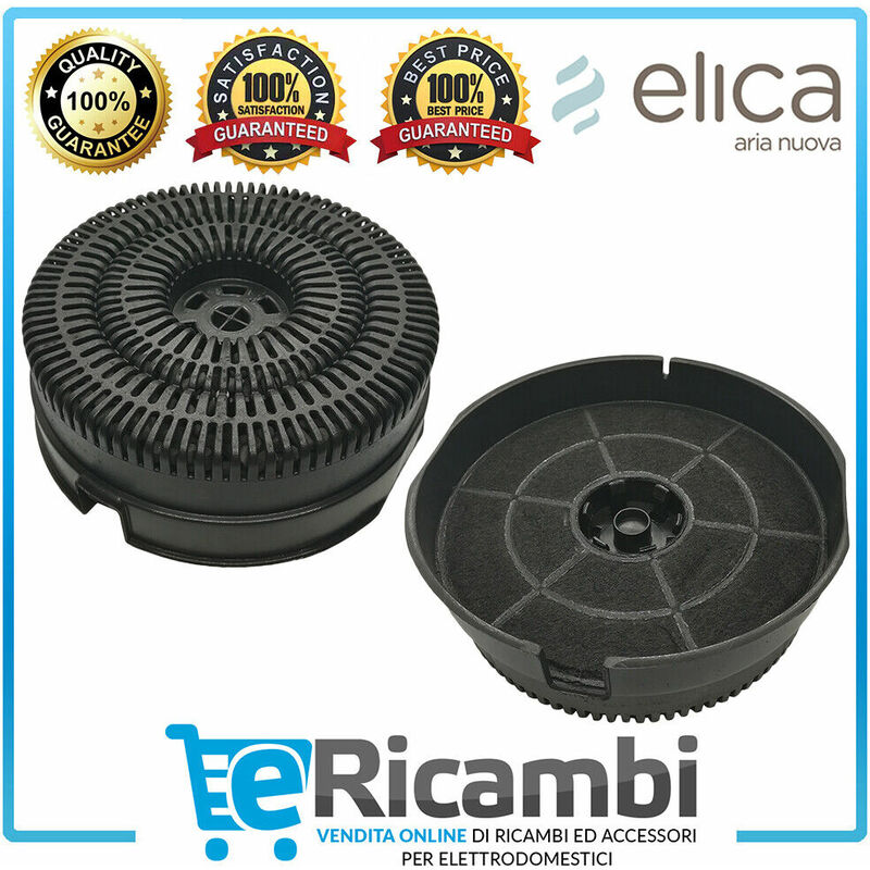 Image of Filtri Carbone Cappa Bosch Elica Whirlpool 143x50mm Mod.58 30301020 KIT0161393 Elica CFC0038000 - Nero