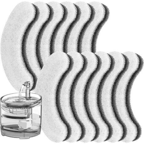 Filtri per l'acqua per animali domestici compatibili con la fontanella per gatti WF050, filtro di ricambio a carbone attivo per fontanella per cani e gatti di Poweka (12 pezzi)