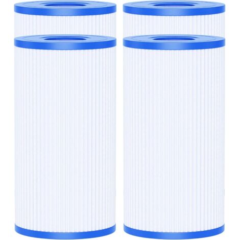 Filtri per piscina tipo A o C, confezione da 4, compatibili con cartucce filtro per piscina Easy Set 29000E/59900E, filtri per piscina fuori terra da 203 mm x 106 mm
