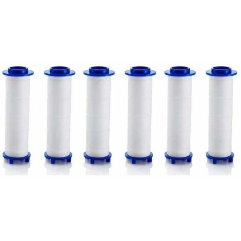 filtri universali sostituibili per soffione doccia, filtro doccia agli ioni negativi da 8,5x2 cm per soffione doccia staccabile, osmosi inversa, cloro e fluoro e filtrazione delle particelle, blu + bi