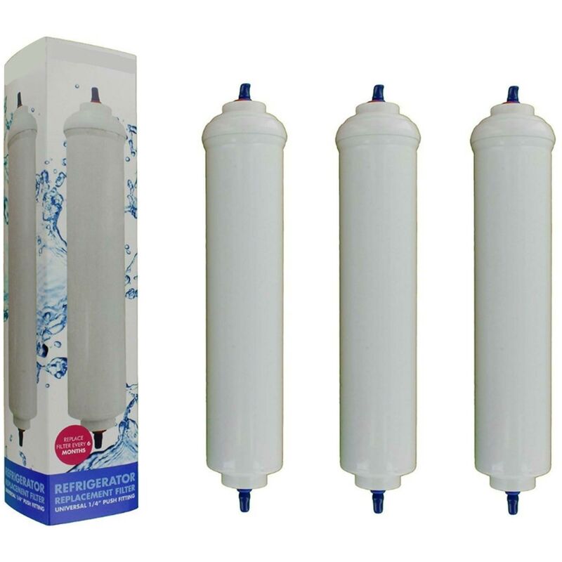 Image of Eurostore07 - Filtro Acqua Per Frigorifero Americano Samsung Lg Indesit Universale 3 Pz Ff 3