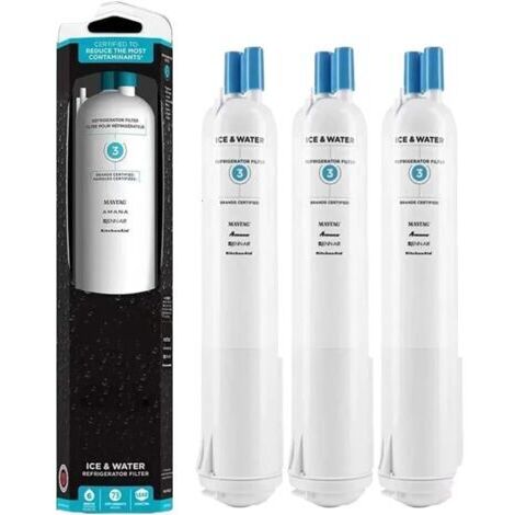 Filtro acqua per frigorifero EDR3RXD1, compatibile con 4396841 4396710, filtro 3 P2RFWG2 9030 9083 (3 pezzi)