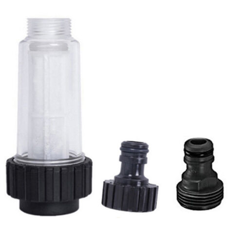 Filtro acqua per idropulitrici Attacco da 3/4" con 2 raccordi a innesto Filtro antisabbia per pompe dell'acqua Compatibile con Kärcher K2-K7 per pompe da giardino.
