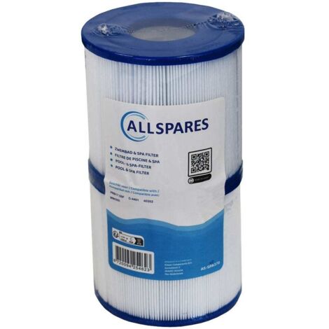 Filtro acqua per spa AllSpares (2x) adatto per SC726 / 40352 / PRB17.5SF (Ø125x120mm)