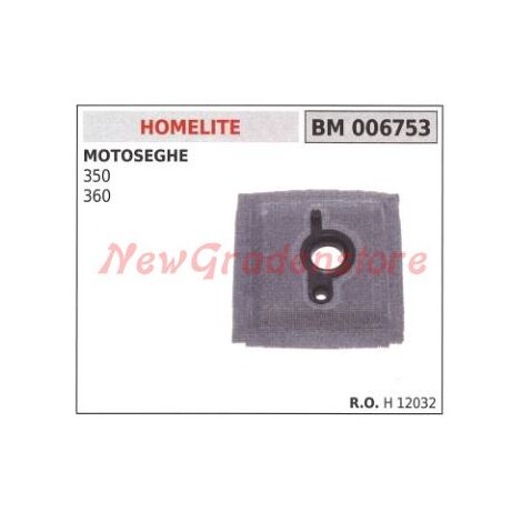Filtro aire HOMELITE motosierra 350 360 006753