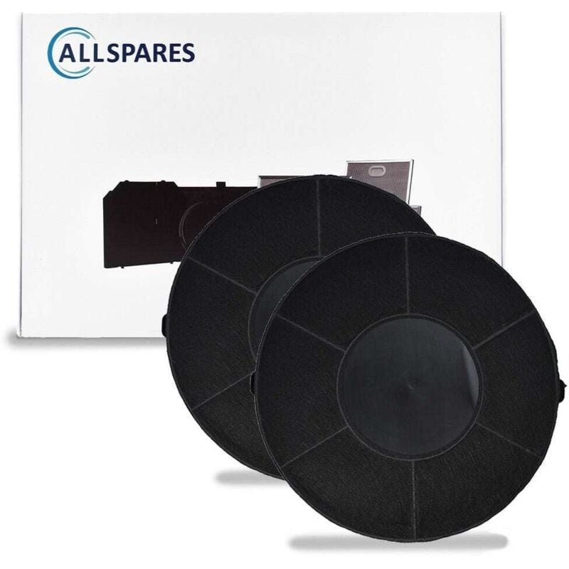 Image of Filtro al carbone Allspares 2x) per cappe aspiranti adatte a Elica Tipo 48, Tipo 37 / Whirlpool AMC037 / AEG-Electrolux MCFE06 / 9029800506 e Atag