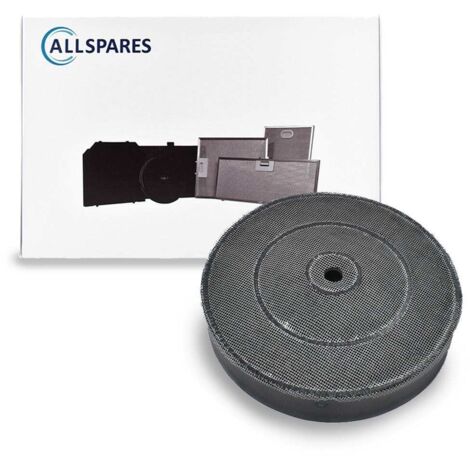 Filtro al carbone AllSpares per cappe aspiranti adatto per Electrolux Zanussi 9029793792 / MCFE41 / Bosch 00366302/366302 e Pelgrim KF20 (Ø173mm)